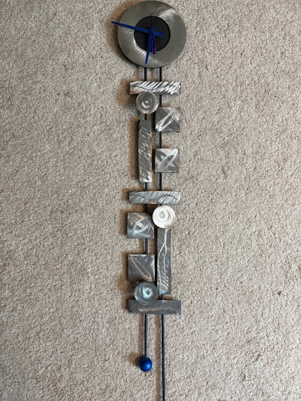 Rick Martin Post-Modern Memphis Style Metal Wall Clock